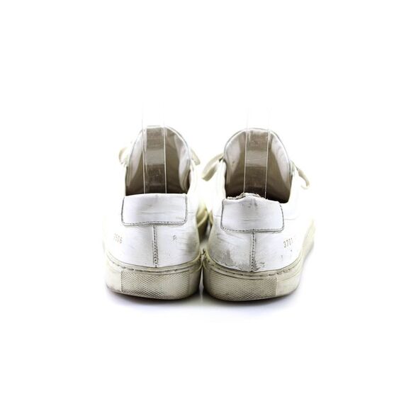 Woman by Common Projects Womens Leather Low Top Lace Up Sneakers White Size 7 - Picture 3 of 5